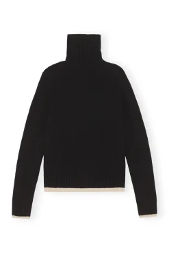 New GANNI Rollkragenpullover Black