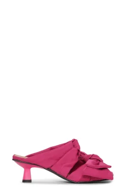 Cheap GANNI Rosa Pantoletten Mit Sanften Schleifen Und Niedrigem Pfennigabsatz Love Potion
