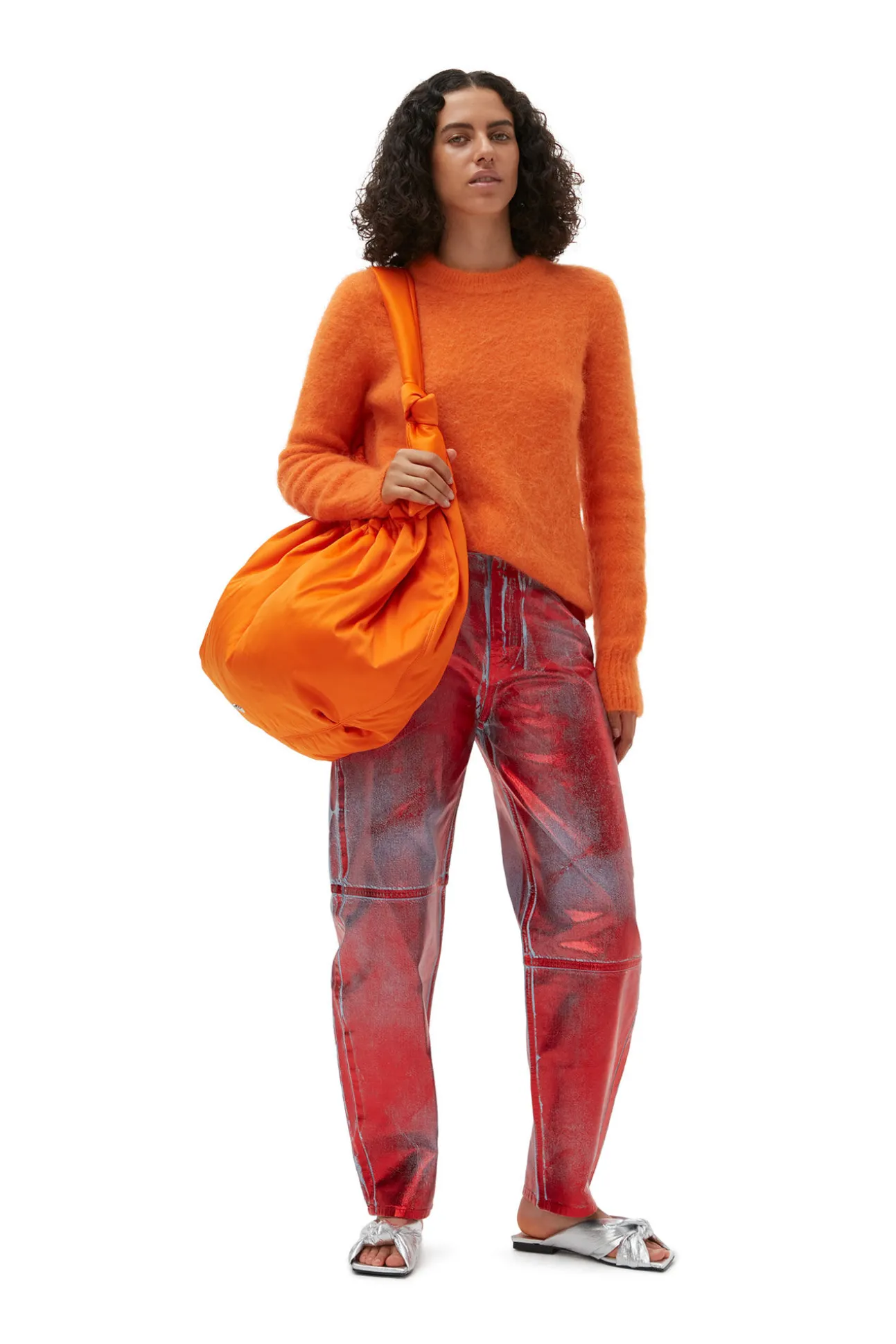 Flash Sale GANNI Rote Foil-Stary-Jeans Red Alert