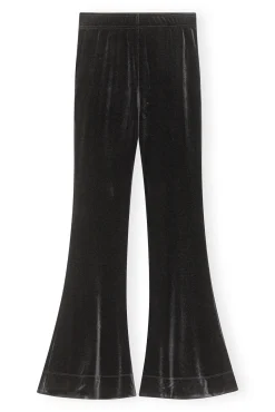 Sale GANNI Samt-Schlaghose Black