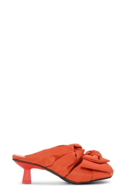 Best Sale GANNI Sandalen Mit Niedrigem Pfennigabsatz Und Sanfter Schleife Orangeade