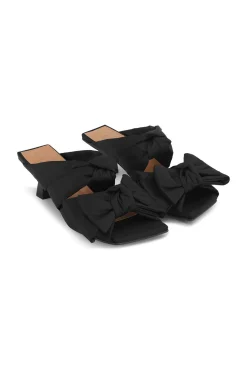 Flash Sale GANNI Sandalen Mit Niedrigem Pfennigabsatz Und Sanfter Schleife Black