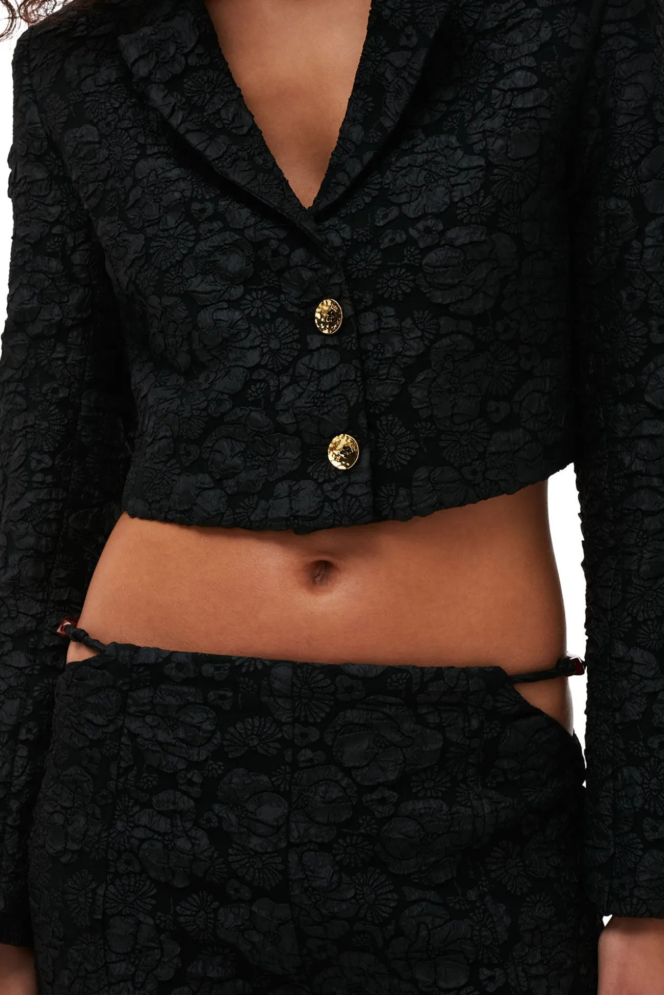 Cheap GANNI Schlaghose Aus Stretch-Jacquard Black
