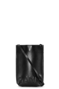 Clearance GANNI Schwarze Kleine Banner-Umhangetasche Black