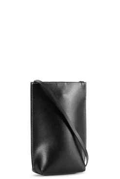 Clearance GANNI Schwarze Kleine Banner-Umhangetasche Black
