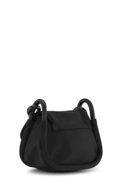 Sale GANNI Schwarze Umklappbare Tasche Mit Knoten Black