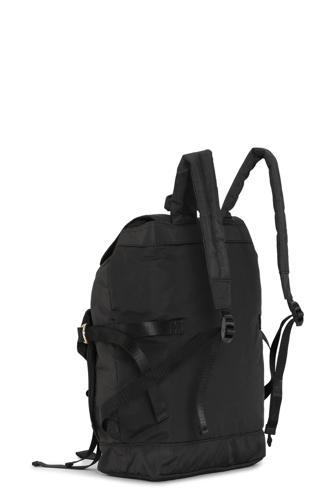 Shop GANNI Schwarzer Rucksack Aus Tech-Gewebe Black