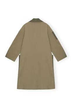 Online GANNI Schwerer Twill-Mäntel Aloe