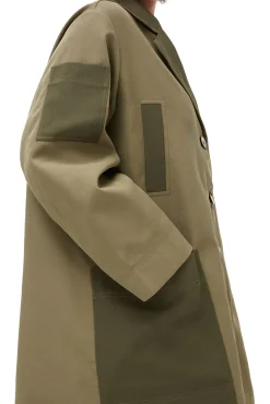 Online GANNI Schwerer Twill-Mäntel Aloe