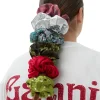 Clearance GANNI Scrunchie Aus Jacquard In Metallic Silver