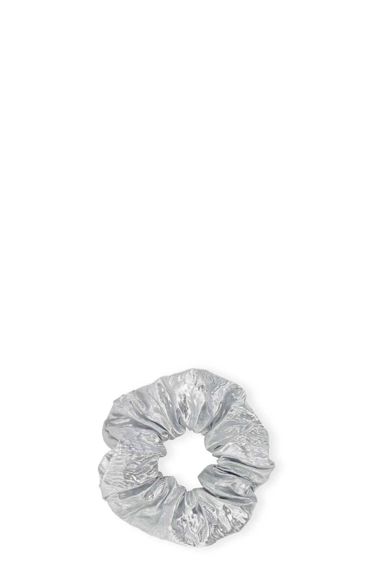 Clearance GANNI Scrunchie Aus Jacquard In Metallic Silver