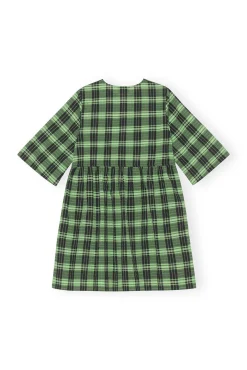 Hot GANNI Seersucker Check Ribbon Mini Dress Peapod