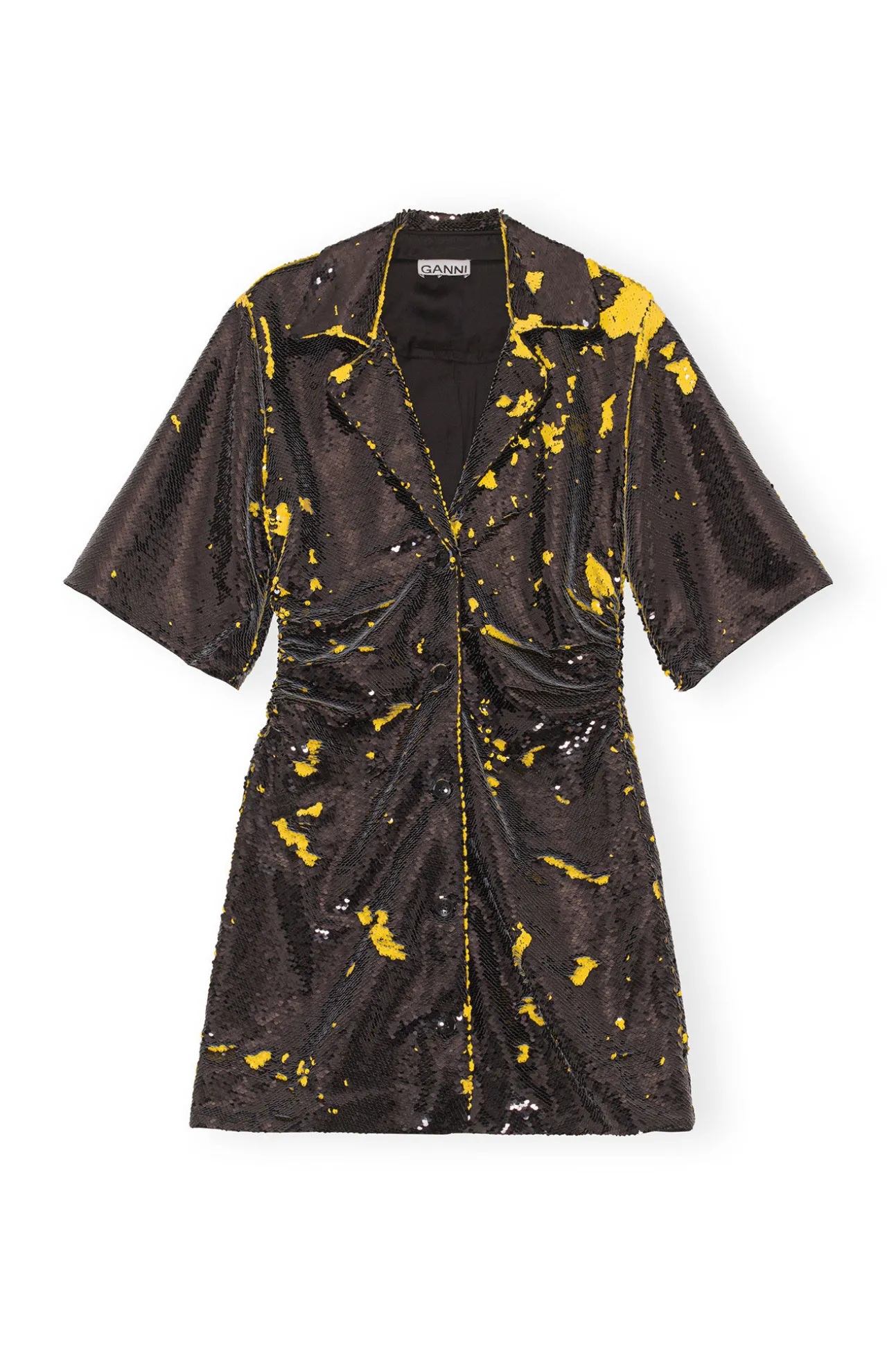 Store GANNI Sequins Blazer Mini Dress Black
