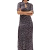 Fashion GANNI Silk-Stretch-Satin Maxikleid Black