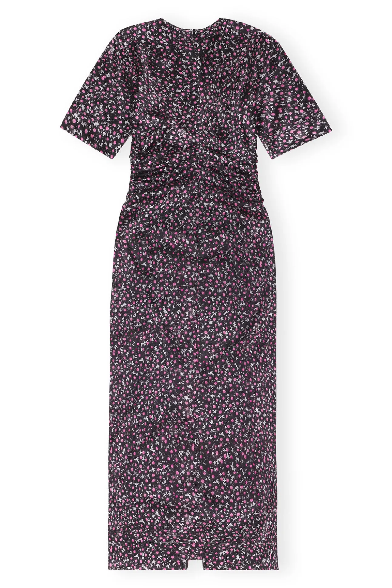 Fashion GANNI Silk-Stretch-Satin Maxikleid Black