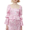 Best Sale GANNI Silk-Stretch-Satin-Bluse Bonbon