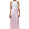 Cheap GANNI Silk-Stretch-Satin-Maxirock Bonbon