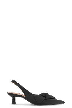 Hot GANNI Slingback-Pumps Mit Weicher Schleife Black