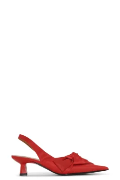 Cheap GANNI Slingback-Pumps Mit Weicher Schleife In Rot Racing Red
