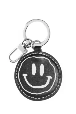 New GANNI Smiley-Schlusselanhanger Black