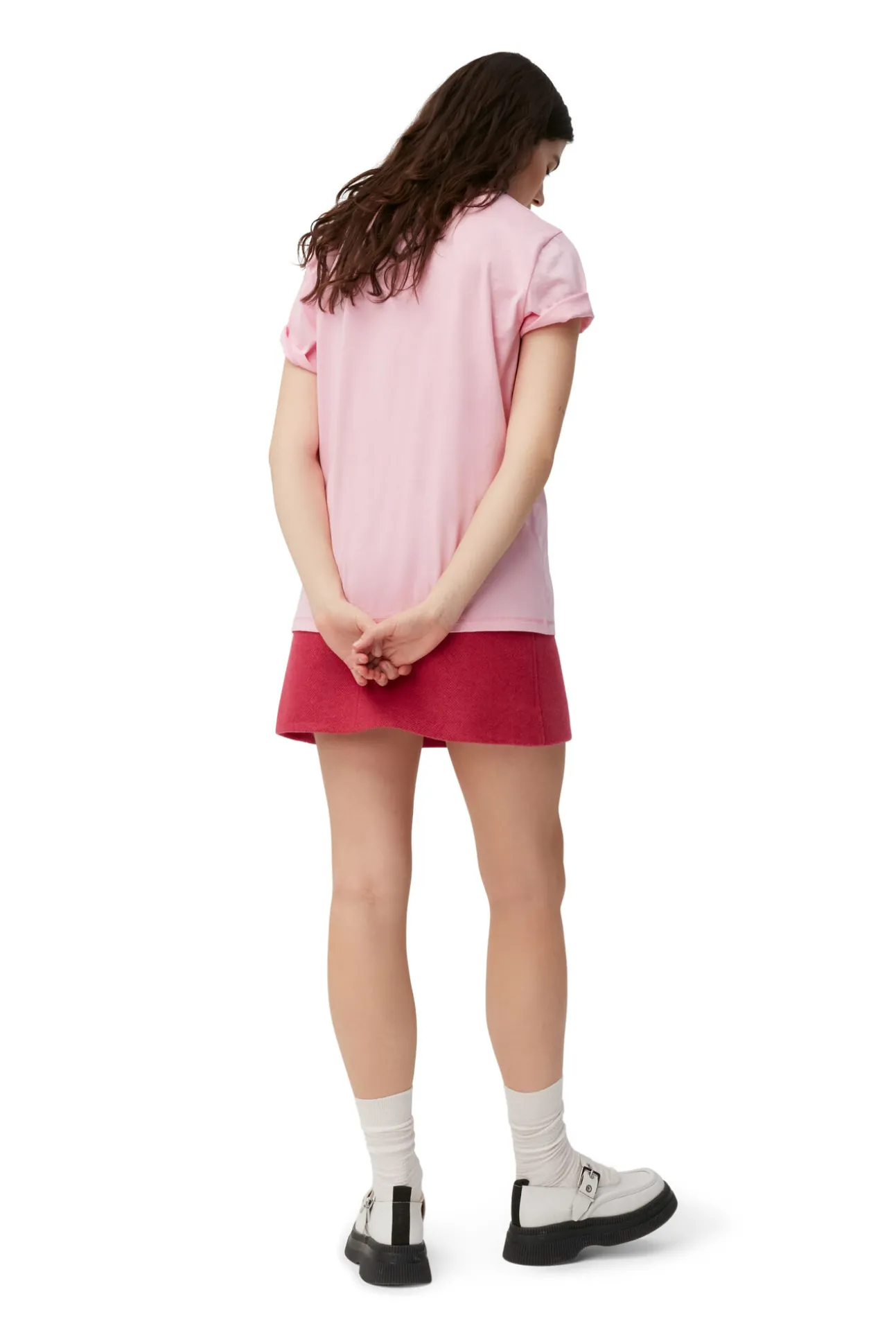 Discount GANNI Smiley-T-Shirt Lilac Sachet