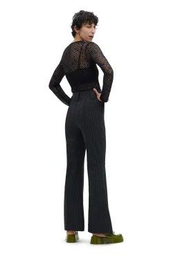 Sale GANNI Spitzen-Bodysuit Black