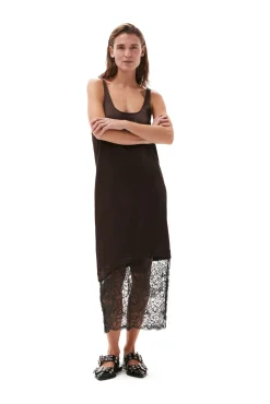Shop GANNI Spitzen-Midikleid Mole