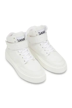 Store GANNI „Sporty Mix“-High-Top-Sneakers Egret