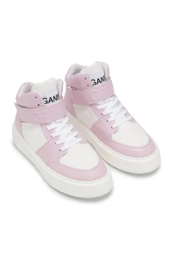Discount GANNI „Sporty Mix“-High-Top-Sneakers Light Lilac