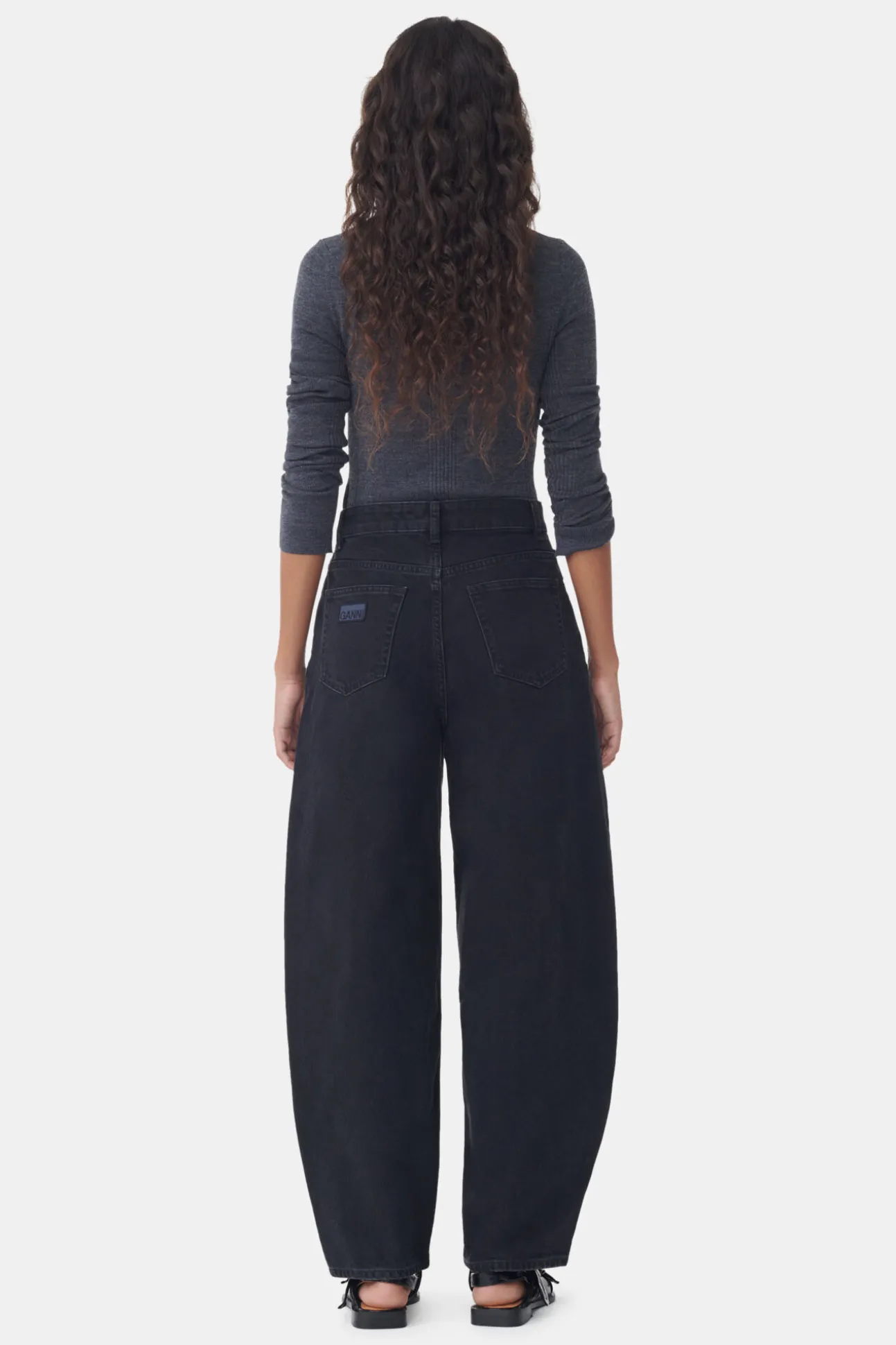 Fashion GANNI Stary Jeans Washed Black/Black