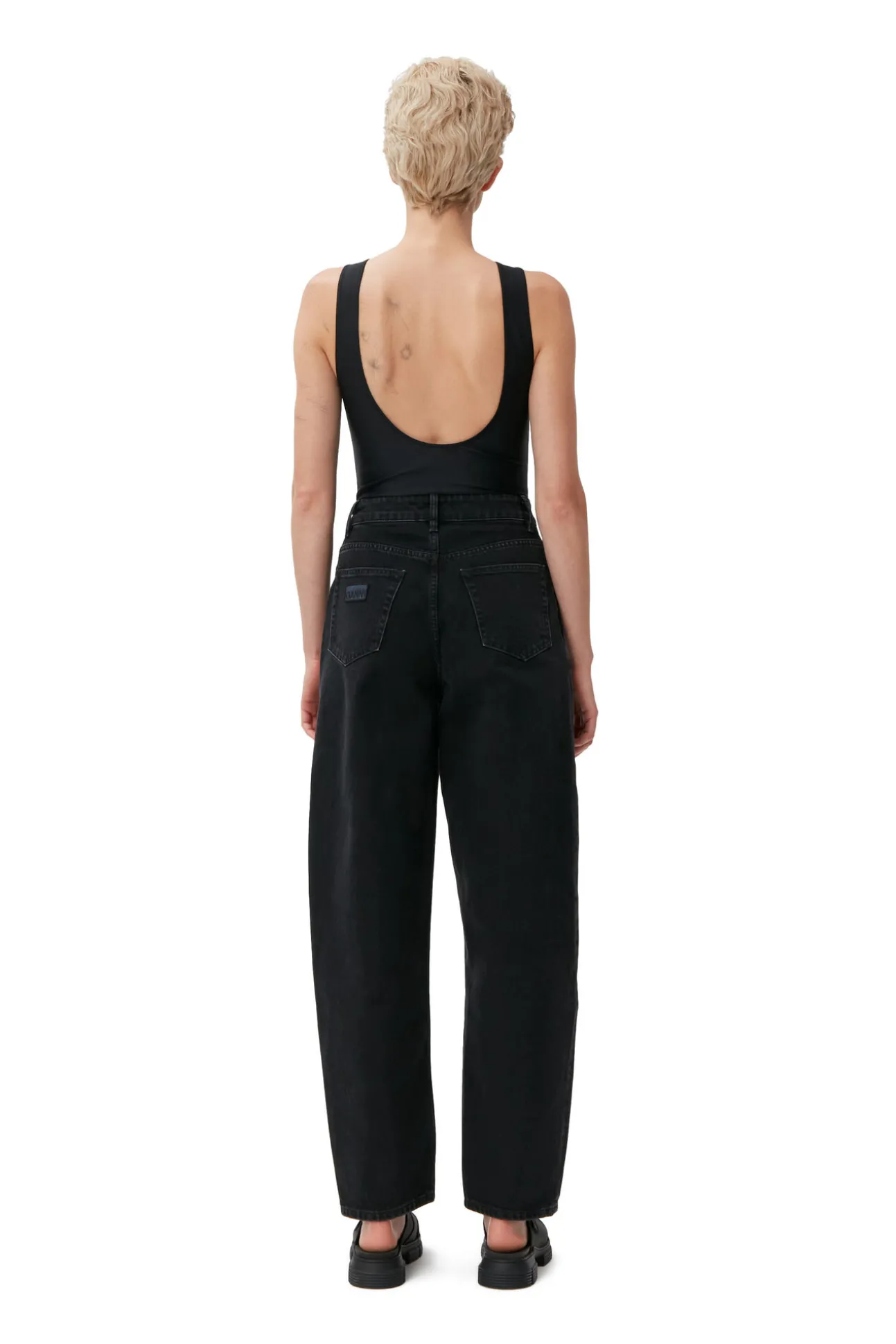 Fashion GANNI Stary Jeans Washed Black/Black