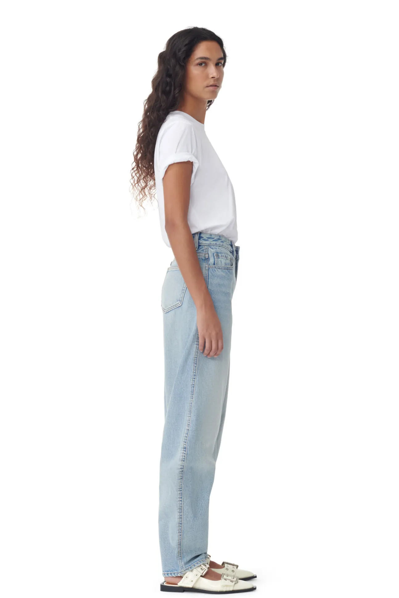 Cheap GANNI Stary-Jeans Light Blue Vintage