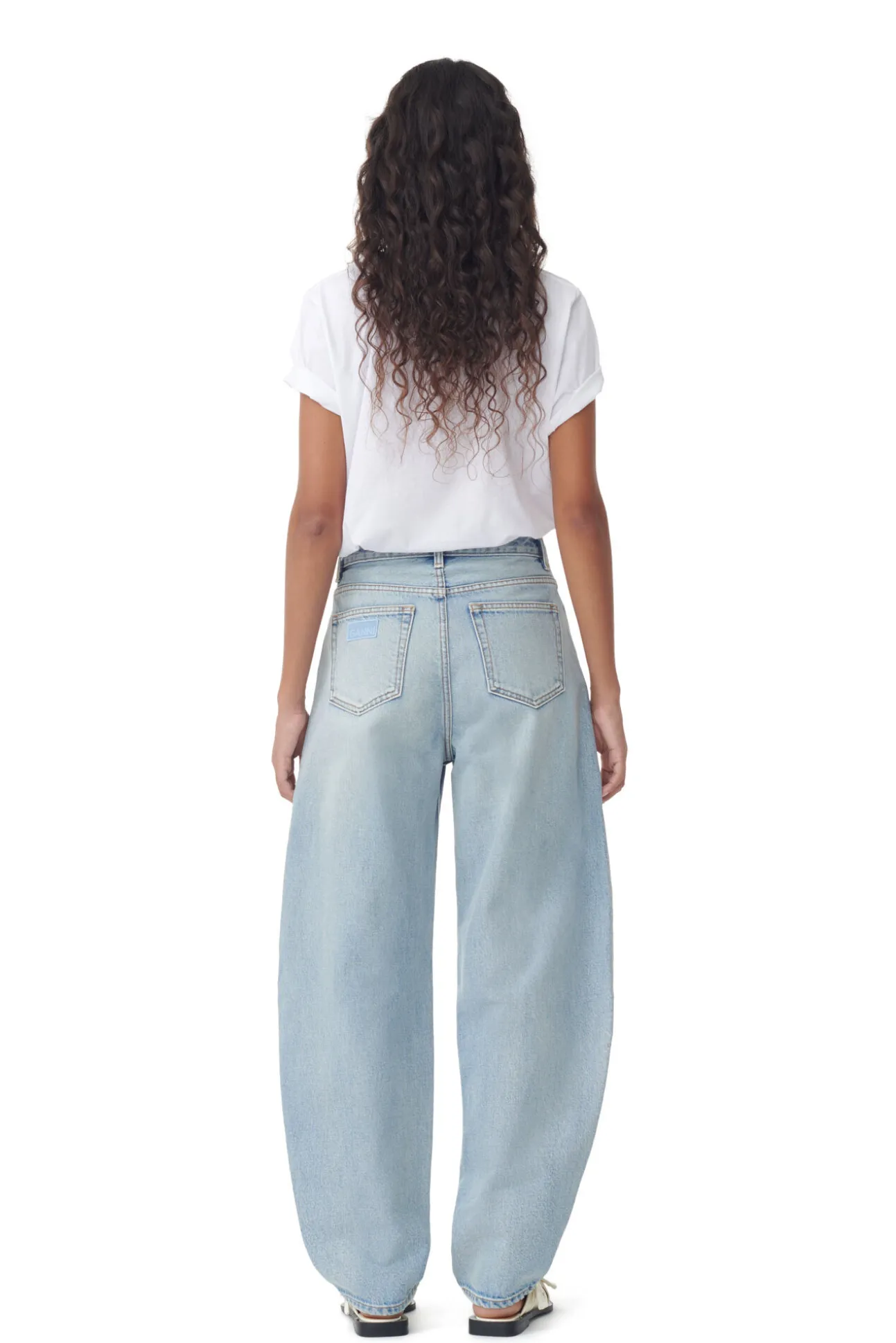 Cheap GANNI Stary-Jeans Light Blue Vintage