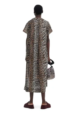 New GANNI Strand-Kaftan Leopard