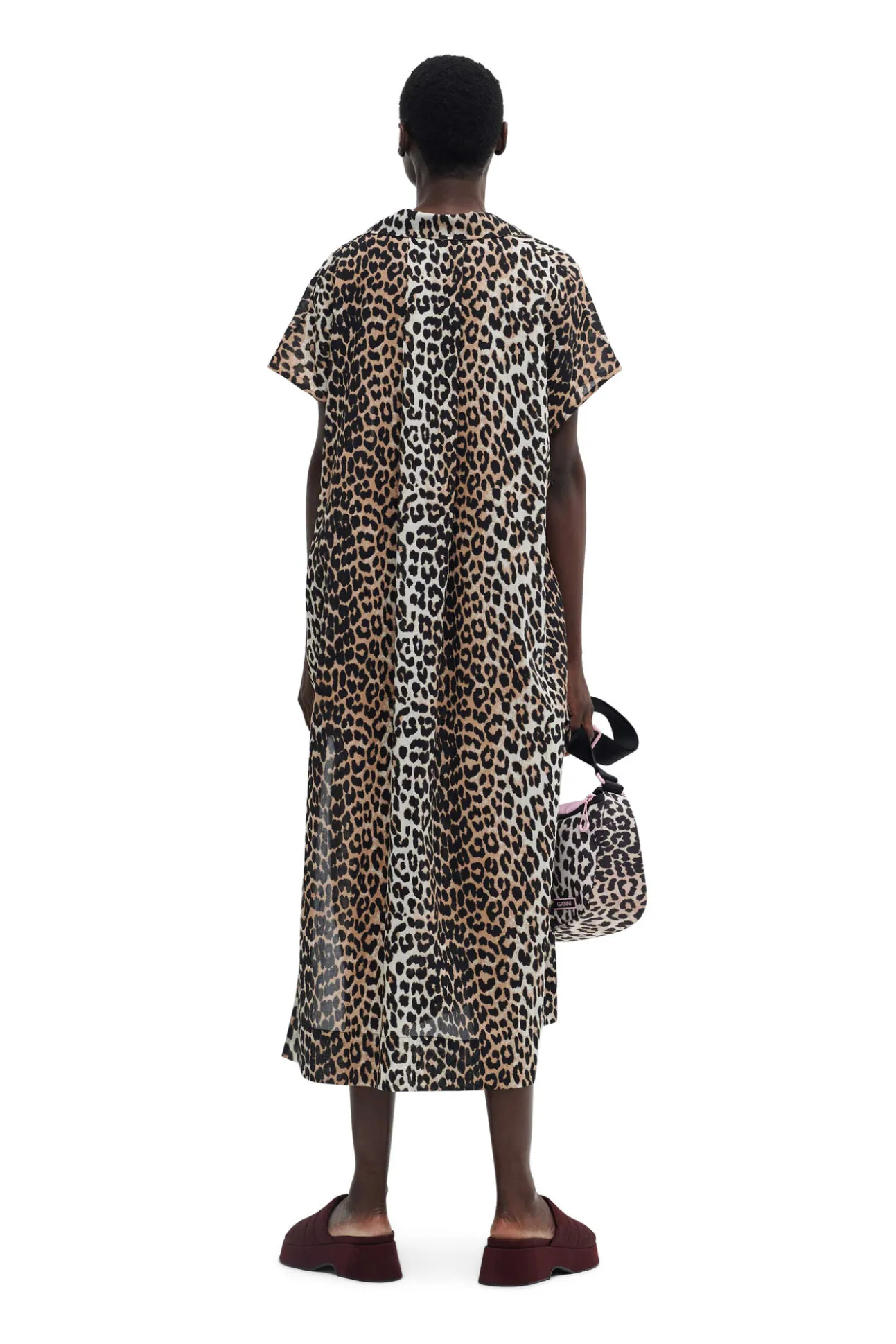 New GANNI Strand-Kaftan Leopard