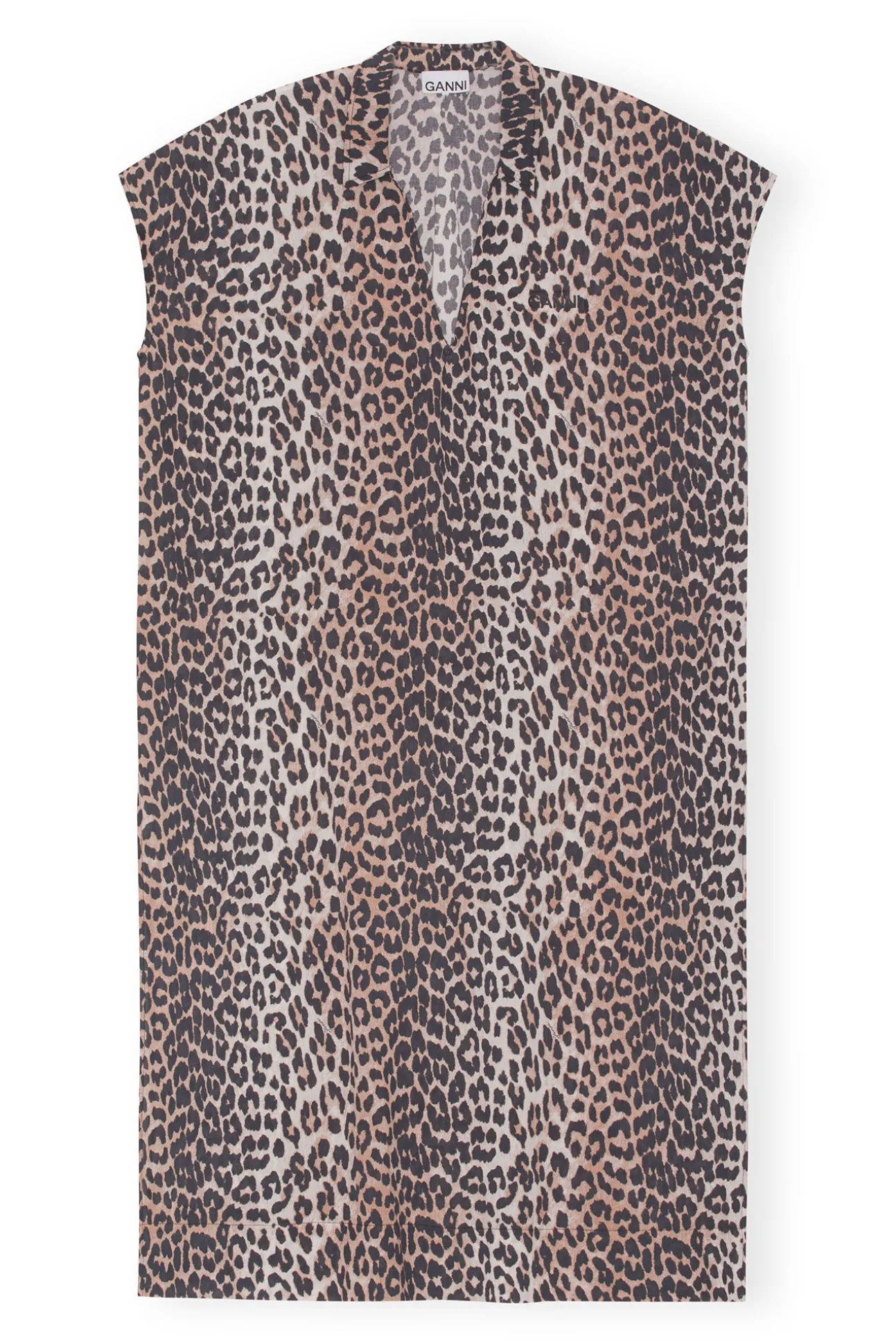 New GANNI Strand-Kaftan Leopard