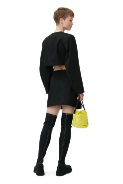 Fashion GANNI Streifen-Minirock Black