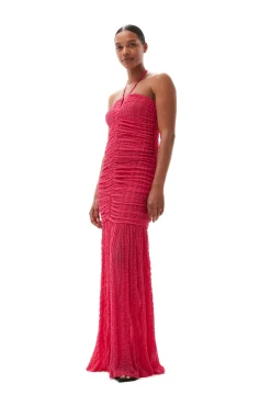New GANNI Stretch-Lace-Neckholderkleid Love Potion