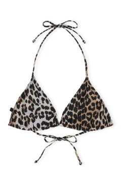 Sale GANNI String-Bikinioberteil Leopard