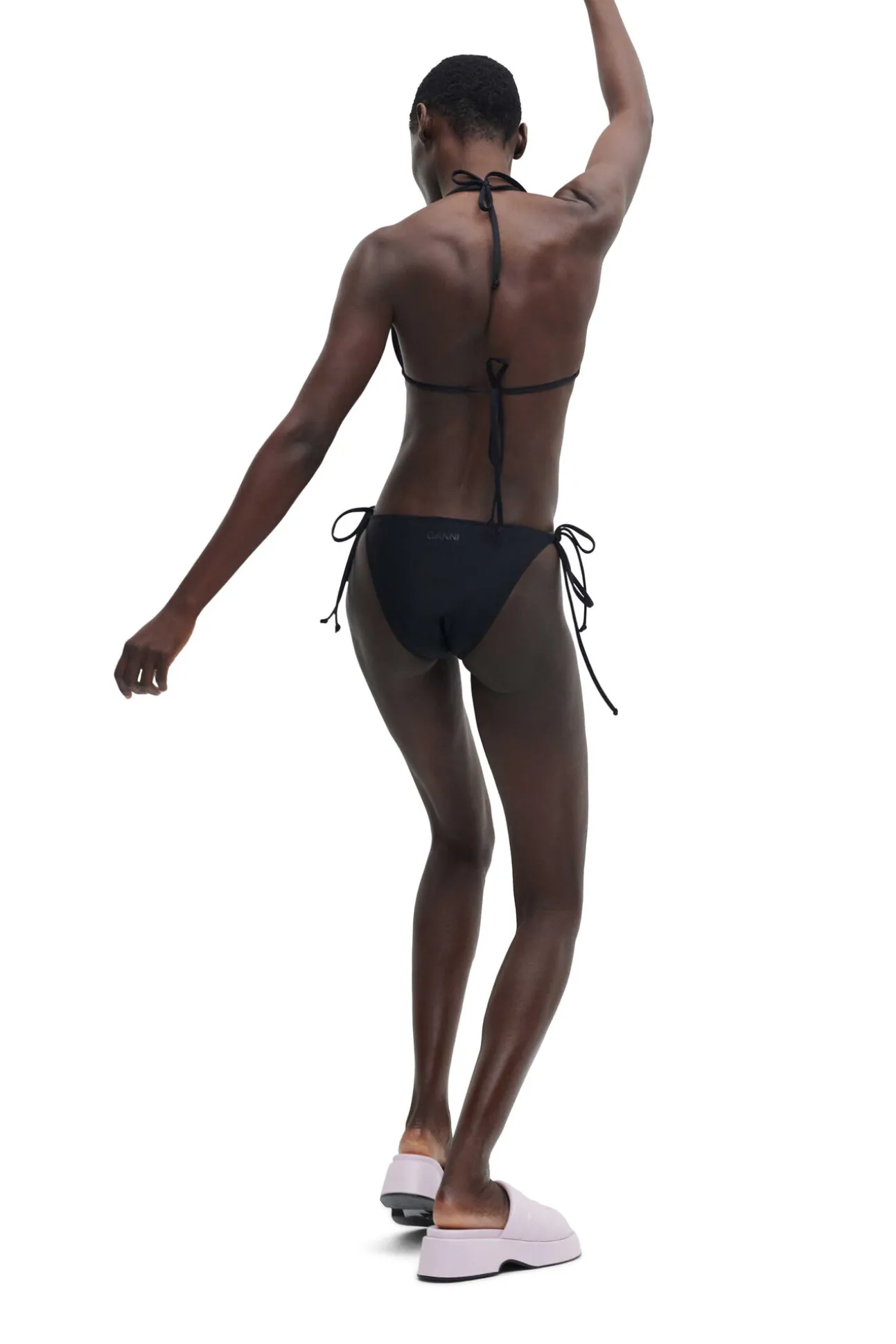 Shop GANNI String-Bikinioberteil Black