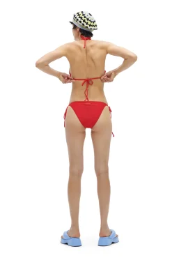Best GANNI String-Bikinioberteil High Risk Red