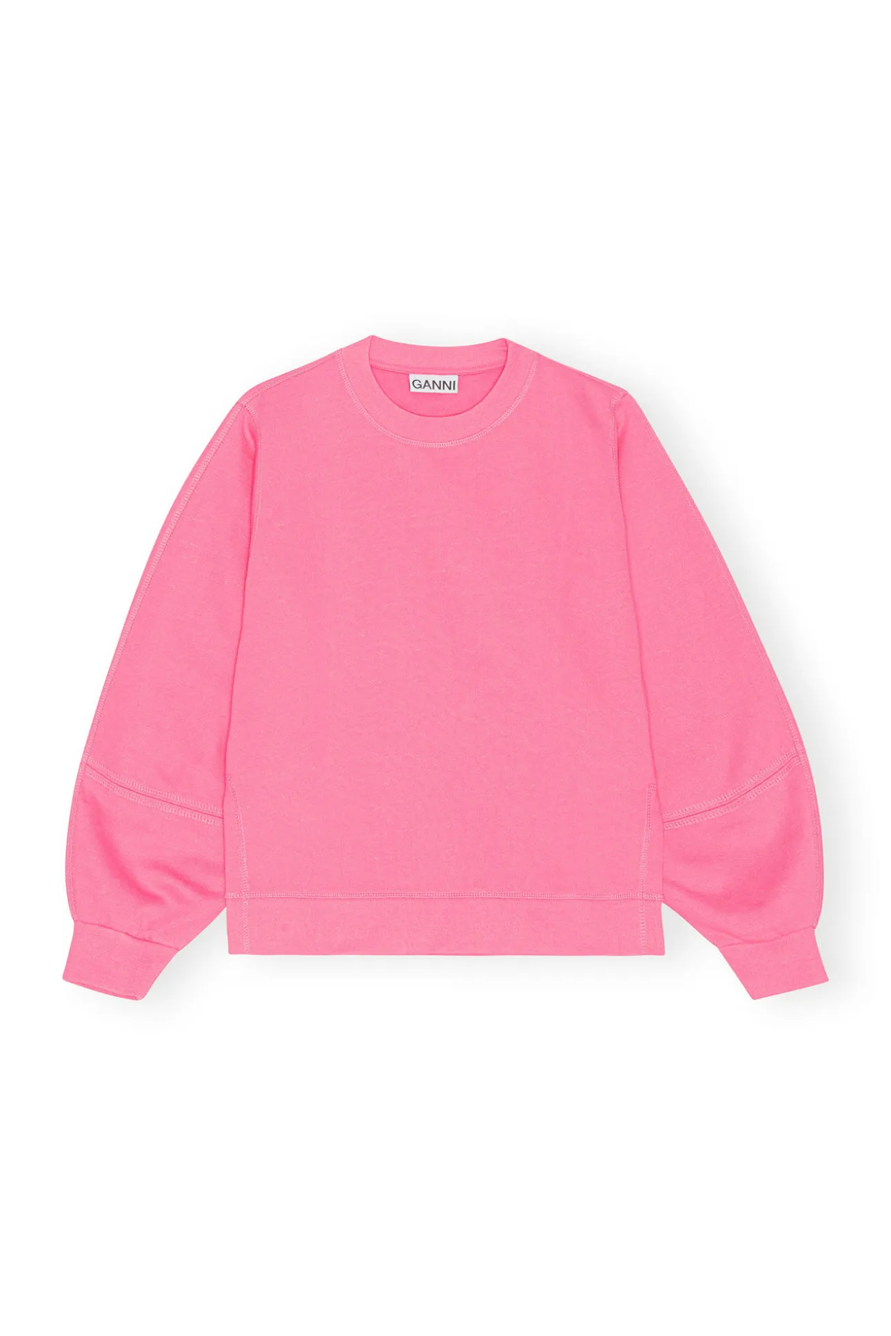 Hot GANNI Sweatshirt Mit Puffarmeln Sugar Plum