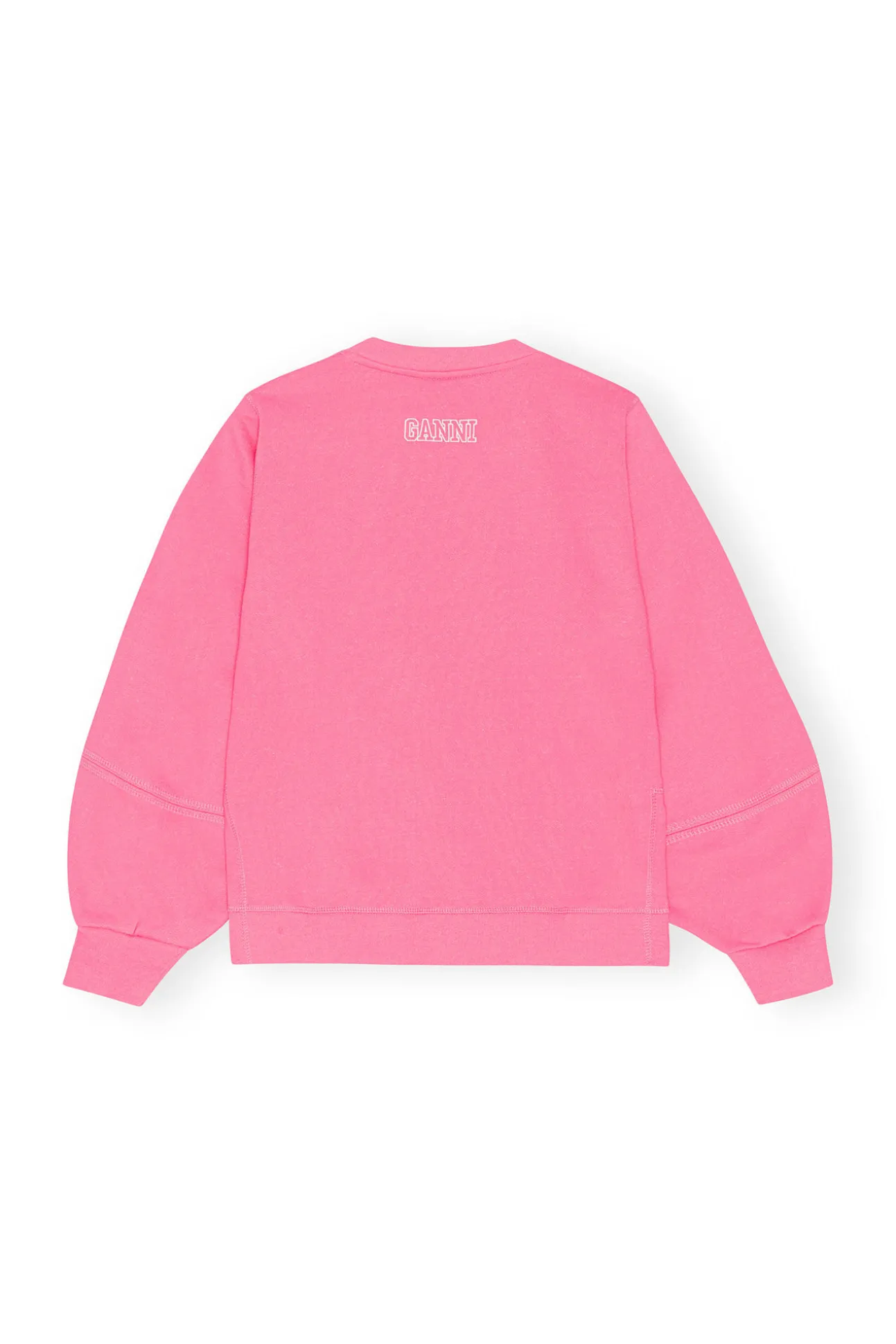 Hot GANNI Sweatshirt Mit Puffarmeln Sugar Plum