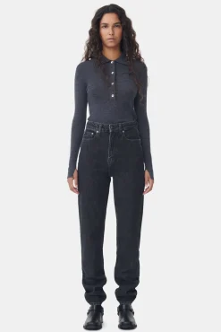 Best Sale GANNI Swigy Jeans Black/White Stone