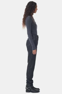 Best Sale GANNI Swigy Jeans Black/White Stone