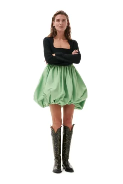 Store GANNI Taffeta-Ballon-Minikleid Black