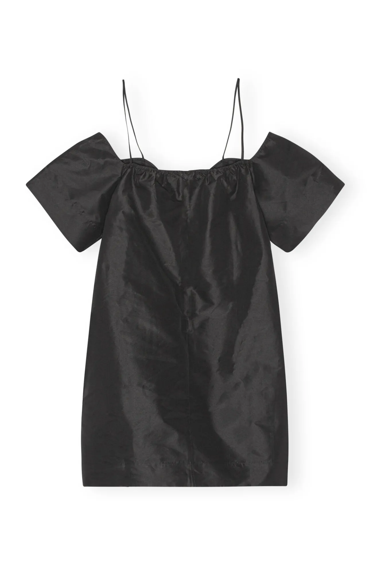 Cheap GANNI Taffeta-Minikleid Black