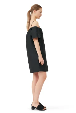 Cheap GANNI Taffeta-Minikleid Black