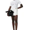 Fashion GANNI Tailliertes Butterfly-T-Shirt Bright White