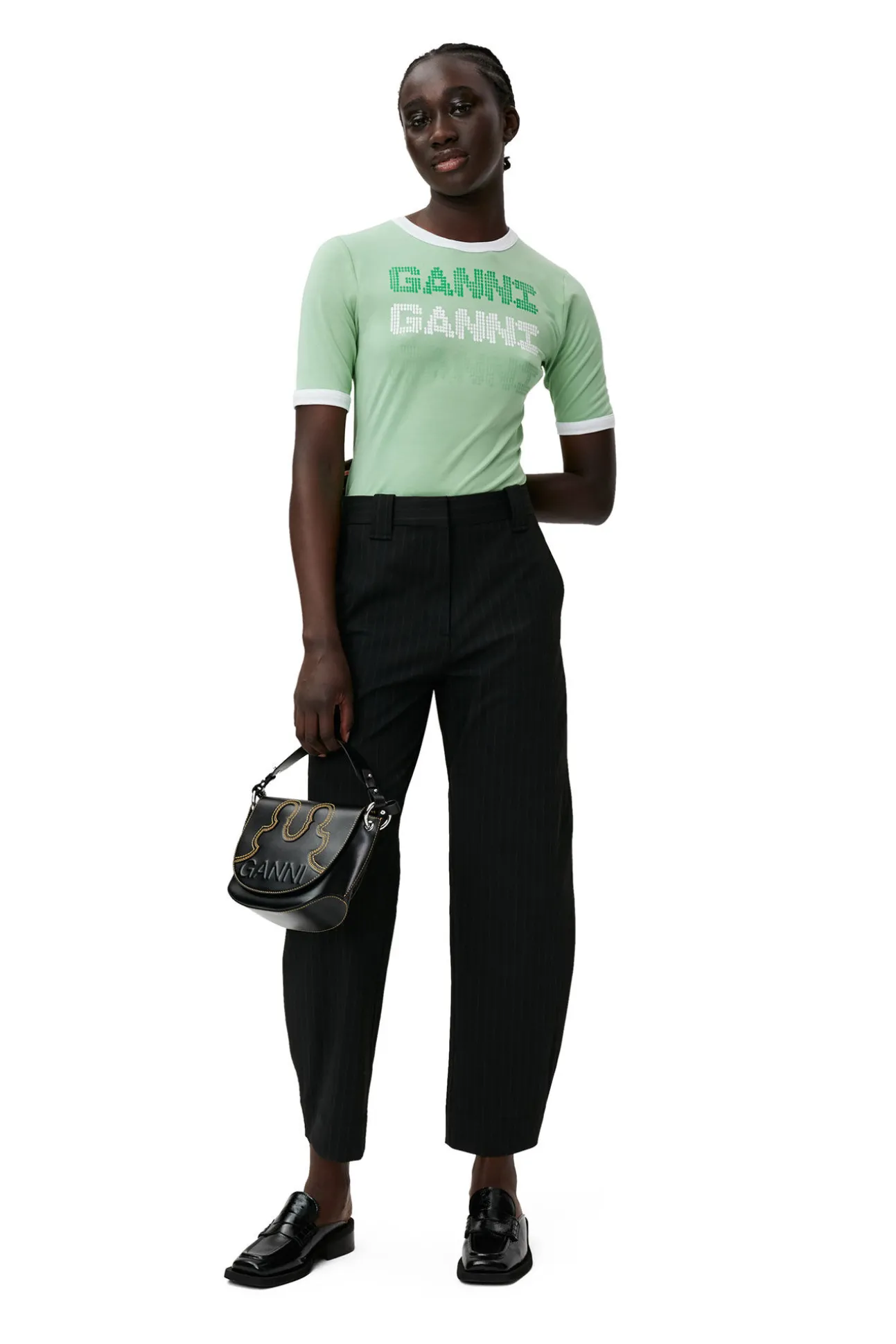 Outlet GANNI Tailliertes -T-Shirt Peapod